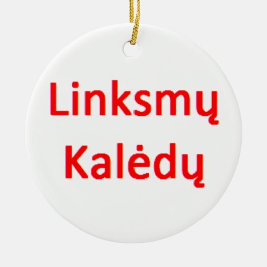 lithuanian linksmy kaledy セラミックオーナメント (正面)