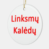 lithuanian linksmy kaledy セラミックオーナメント (左)