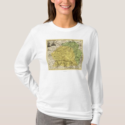 LithuaniaPanoramic MapLithuania Tシャツ (正面)