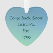 Lititzのオーナメント! 農場の生命! すぐにもどって来られる オーナメント (裏面)