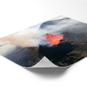 Litli Hrutur volcano eruption in Iceland ポスター (角)