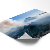 Litli Hrutur volcano eruption in Iceland ポスター (角)