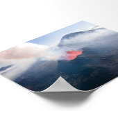 Litli Hrutur volcano eruption in Iceland ポスター (角)