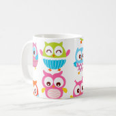 Litteのかわいいフクロウ コーヒーマグカップ (正面左)