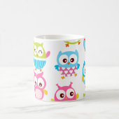 Litteのかわいいフクロウ コーヒーマグカップ (中央)