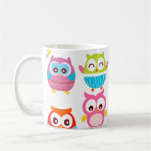 Litteのかわいいフクロウ コーヒーマグカップ (左)