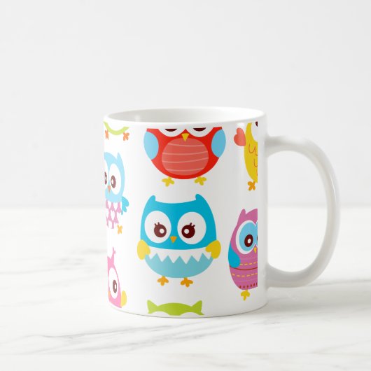 Litteのかわいいフクロウ コーヒーマグカップ (右)