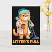  litter full cat パロディTシャツ _1  カード (黄色い花)