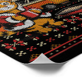 Litter’s Full Cat Parody Cat Owner Christmas Ugly  ポスター (角)