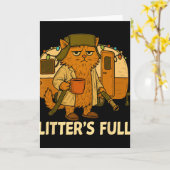 Litter’s Full Cat Parody Shirt Litter’s Full カード (黄色い花)