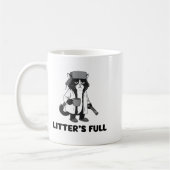 Litter’s Full Funny Cat Christmas Humor Quote Long コーヒーマグカップ (左)