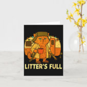 Litter’s Full Funny Cat Lovers Christmas For Men W カード (黄色い花)