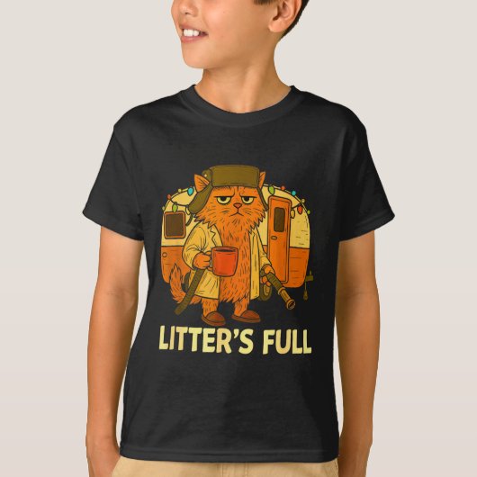 Litter’s Full Funny Cat Lovers Christmas For Men W Tシャツ (正面)