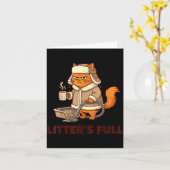 Litter’s Full Funny Cat Lovers Christmas Xmas  カード (黄色い花)