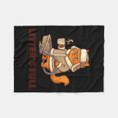 Litter’s Full Funny Cat Lovers Christmas Xmas フリースブランケット (正面(横))