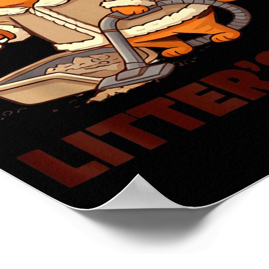 Litter’s Full Funny Cat Lovers Christmas Xmas ポスター (角)