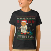 Litter’s Full Funny Cat Lovers Ugly Christmas Swea Tシャツ (正面)