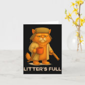 Litter’s Full Funny Cat Parody Lovers Christmas Xm カード (黄色い花)