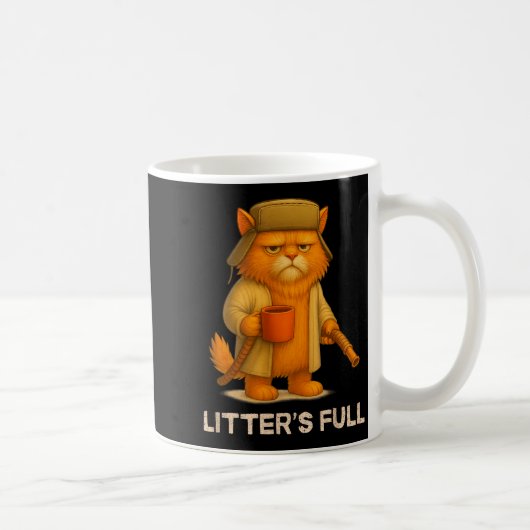 Litter’s Full Funny Cat Parody Lovers Christmas Xm コーヒーマグカップ (右)