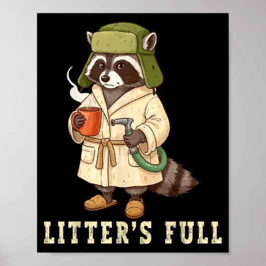 Litter’s Full Funny Raccoon Christmas Mpy Raccoon  ポスター (正面)