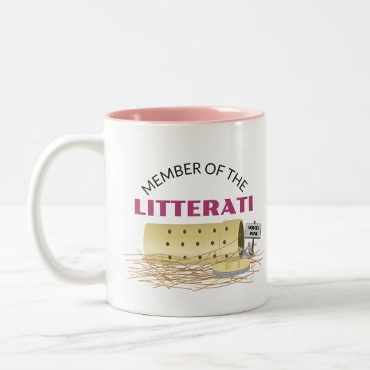 "Litteratiのメンバー"の納屋の狩りのマグ ツートーンマグカップ (左)