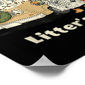 Litter's Full Christmas Cat, Funny Christmas Kitty ポスター (角)