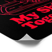 Litter's Full Funny Cat Humor Meme Cat Mom Cat Dad ポスター (角)