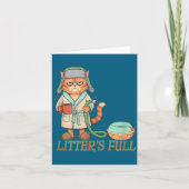 Litters Full Funny Cat Lovers Christmas Funny Gift カード (正面)