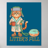Litters Full Funny Cat Lovers Christmas Funny Gift ポスター (正面)
