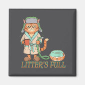 Litters Full Funny Cat Lovers Christmas Funny Gift マグネット (正面)