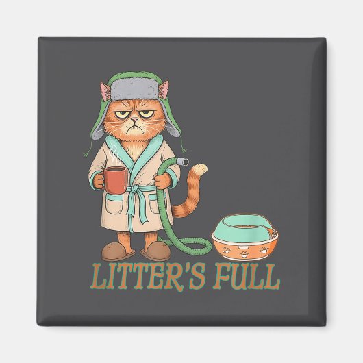 Litters Full Funny Cat Lovers Christmas Funny Gift マグネット (正面)