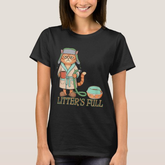 Litters Full Funny Cat Lovers Christmas Funny Gift Tシャツ (正面)