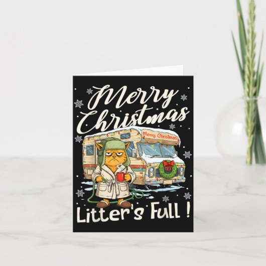 Litter's Full Funny Cat Parody Outfit Sarcastic Ch カード (正面)