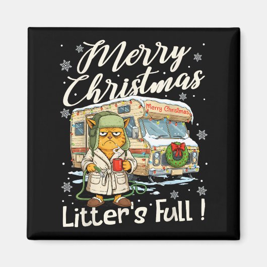 Litter's Full Funny Cat Parody Outfit Sarcastic Ch マグネット (正面)