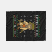 Litter's Full Funny Parody Outfit Sarcastic Christ フリースブランケット (正面(横))