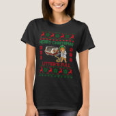 Litter's Full Merry Christmas Funny Cat Lover Ugly Tシャツ (正面)