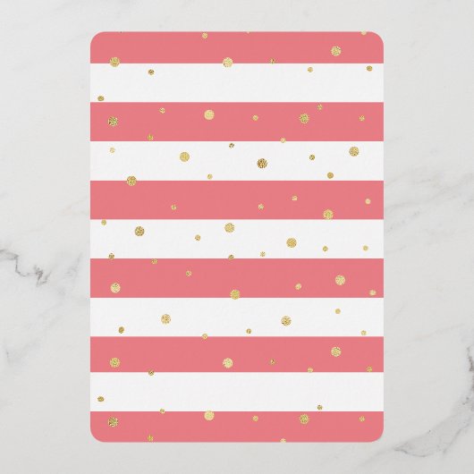 Little 恋しく思 Onederful写真第1の誕生日実在 箔招待状 (裏面)