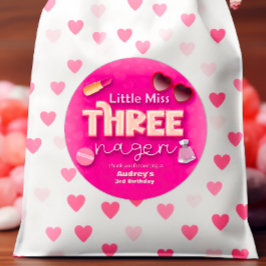 Little 恋しく思 Threenager – 女の子の誕生日 ラウンドシール