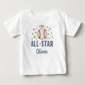 Little All-Star Baseball with Stars ベビーTシャツ (正面)