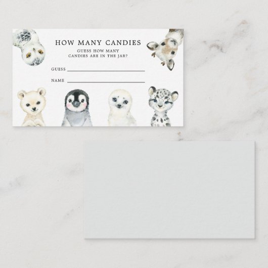 Little Arcticはキャンディスカードの数を推測 エンクロージャーカード (正面/裏面)