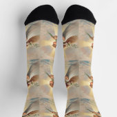 Little baby angel holding lilies ソックス (上部)