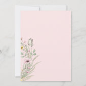 Little Baby Dear Floral Baby Shower 招待状 (裏面)