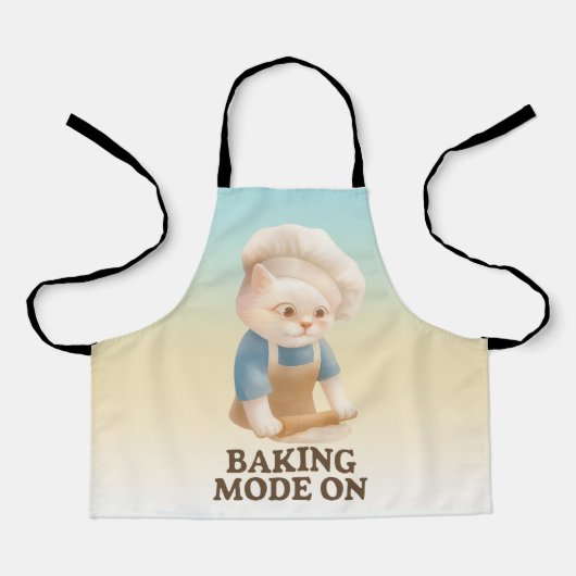 Little Baker Cat: Cozy Morning Kneading Art エプロン (正面)