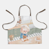 Little Baker Cat: Cozy Morning Kneading Art エプロン (正面)