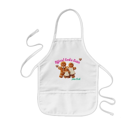 Little Baker Gingerbread  Personalized Kid Apron 子供用エプロン (正面)