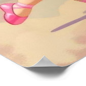 Little Ballerinas Dancing Cute Illustration ポスター (角)