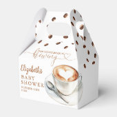 Little Bean Is Brewing Coffee Theme Baby Shower フェイバーボックス (正面サイド)