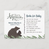 Little Bear 素朴 Baby Shower Book Request Card エンクロージャーカード (正面)