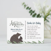 Little Bear 素朴 Baby Shower Book Request Card エンクロージャーカード (スタンド正面)