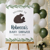 Little Bear Baby 素朴 Showerウェルカムサイン ポスター
